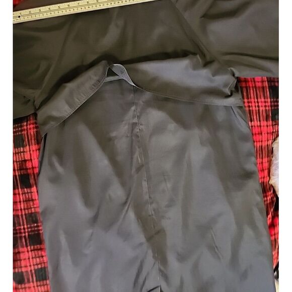 Vintage Jones New York‎ Wool Long Coat Petite XL Peacoat Black with Red Lining - Picture 13 of 15